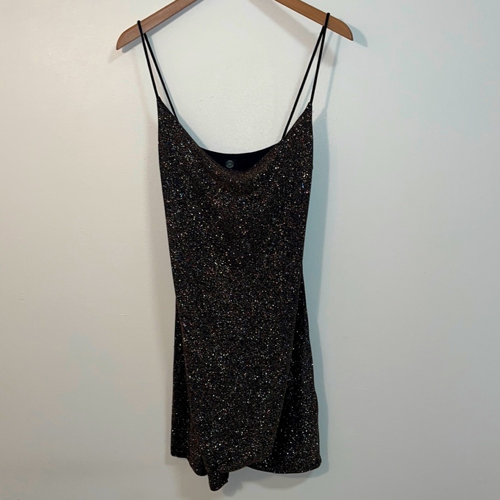 Urban Outfitters Black Sparkly Mini Dress